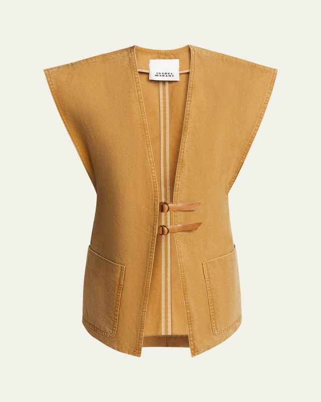 Falila Plunging Cotton Vest